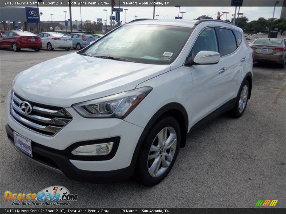 2013 Hyundai Santa Fe Sport 2.0T Frost White Pearl / Gray Photo #2