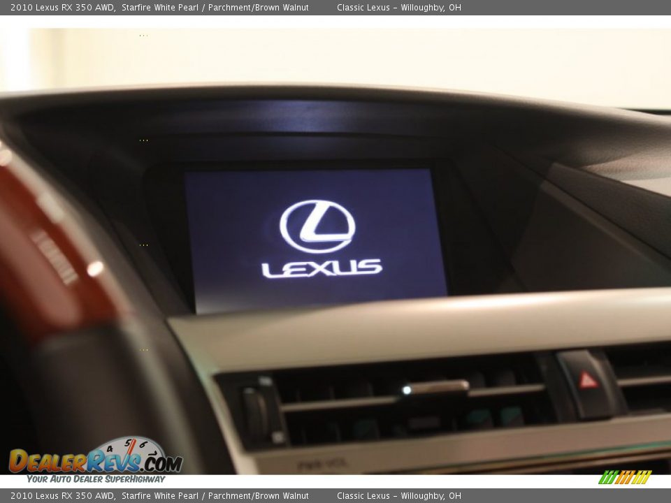 2010 Lexus RX 350 AWD Starfire White Pearl / Parchment/Brown Walnut Photo #11