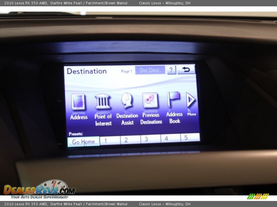 2010 Lexus RX 350 AWD Starfire White Pearl / Parchment/Brown Walnut Photo #16