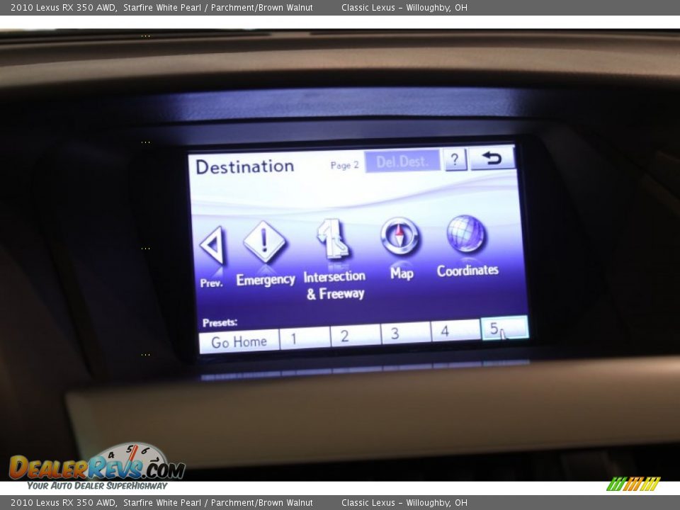 2010 Lexus RX 350 AWD Starfire White Pearl / Parchment/Brown Walnut Photo #17