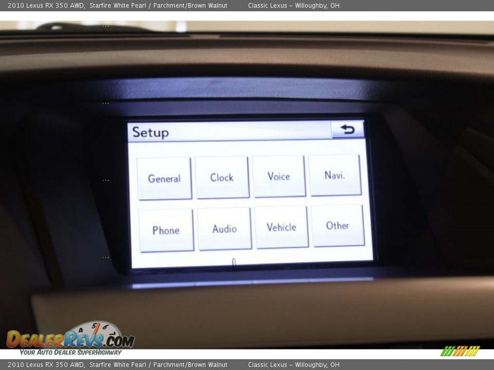 2010 Lexus RX 350 AWD Starfire White Pearl / Parchment/Brown Walnut Photo #19