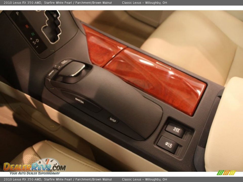 2010 Lexus RX 350 AWD Starfire White Pearl / Parchment/Brown Walnut Photo #22