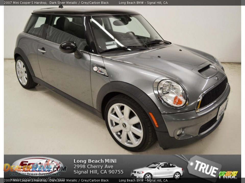 2007 Mini Cooper S Hardtop Dark Silver Metallic / Grey/Carbon Black Photo #1