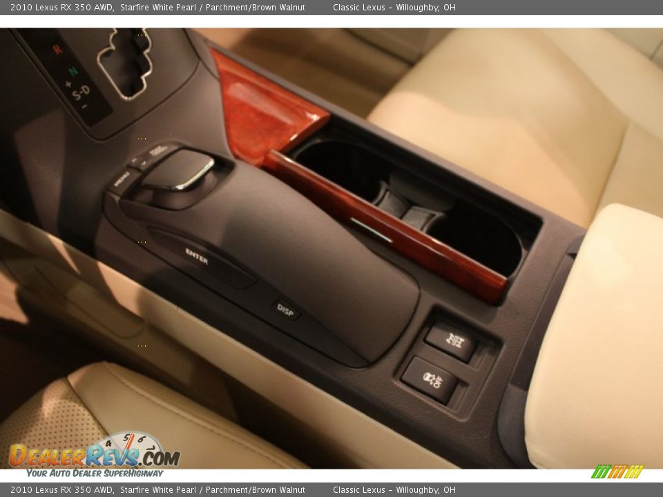 2010 Lexus RX 350 AWD Starfire White Pearl / Parchment/Brown Walnut Photo #23