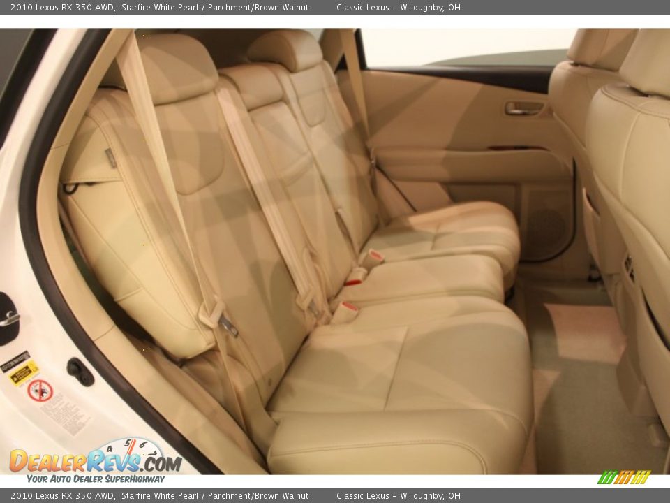 2010 Lexus RX 350 AWD Starfire White Pearl / Parchment/Brown Walnut Photo #25