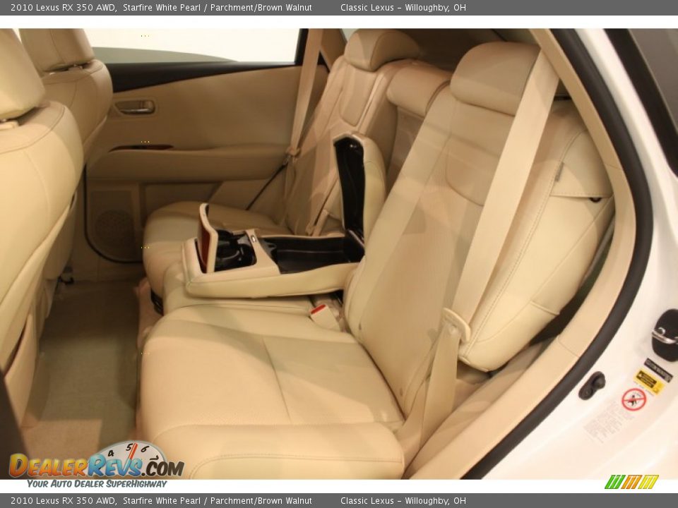 2010 Lexus RX 350 AWD Starfire White Pearl / Parchment/Brown Walnut Photo #27