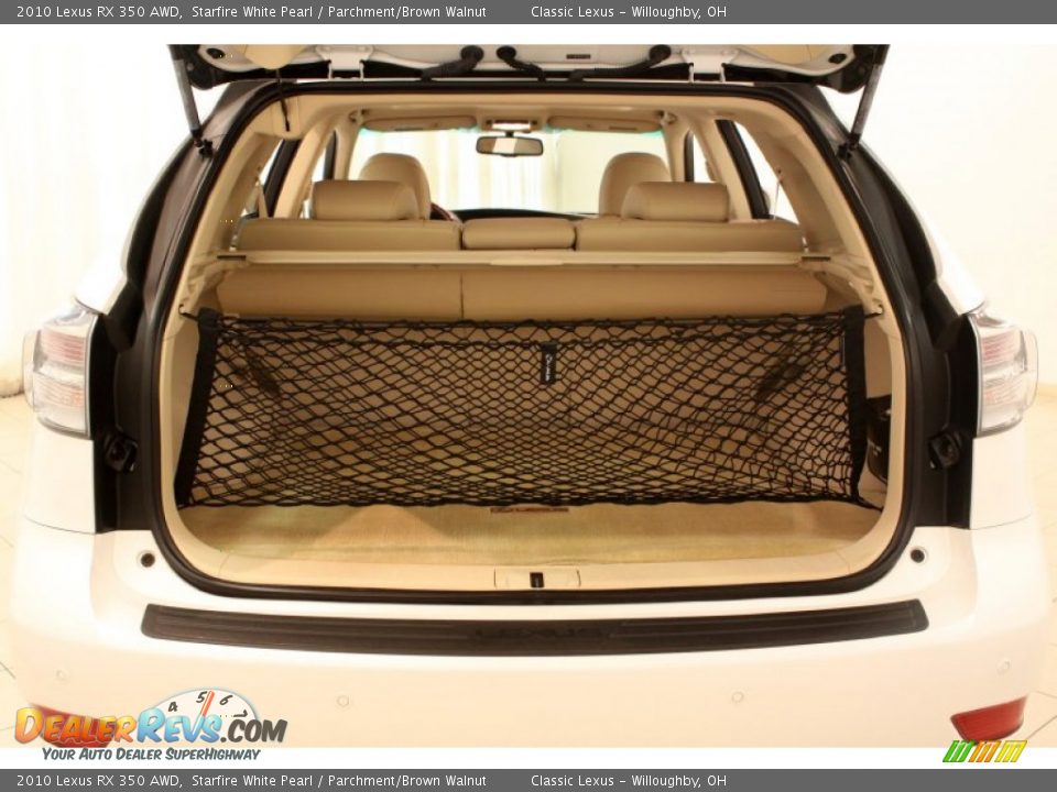 2010 Lexus RX 350 AWD Starfire White Pearl / Parchment/Brown Walnut Photo #29