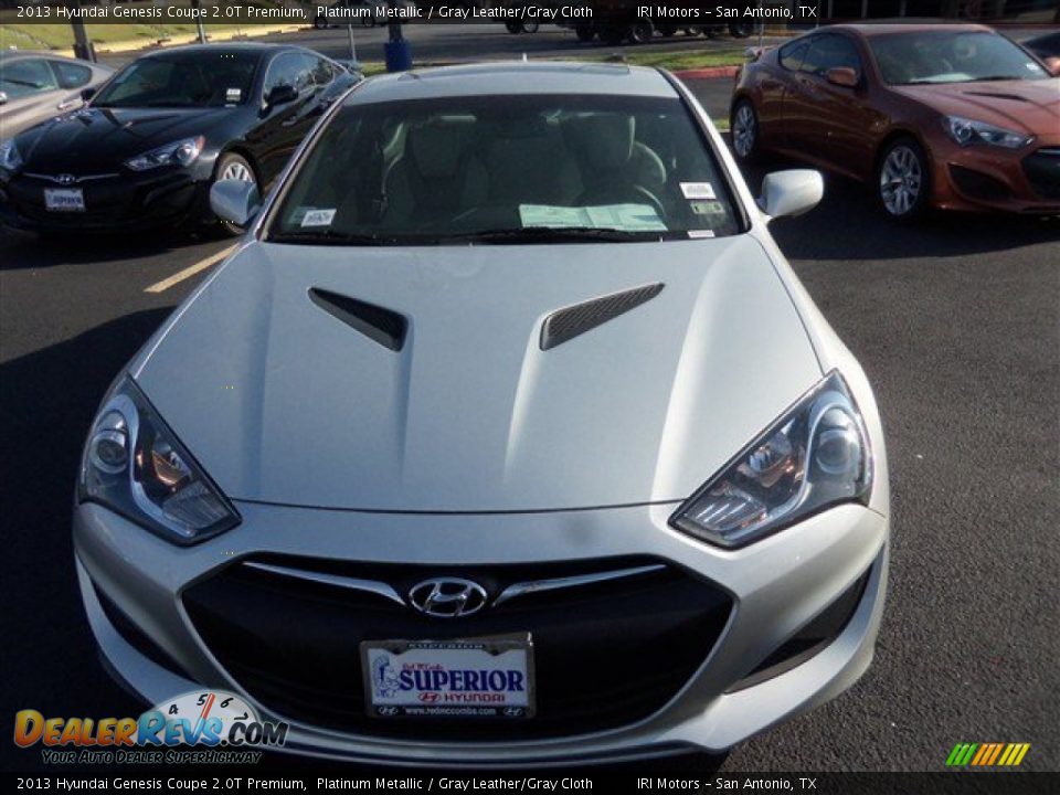 2013 Hyundai Genesis Coupe 2.0T Premium Platinum Metallic / Gray Leather/Gray Cloth Photo #1