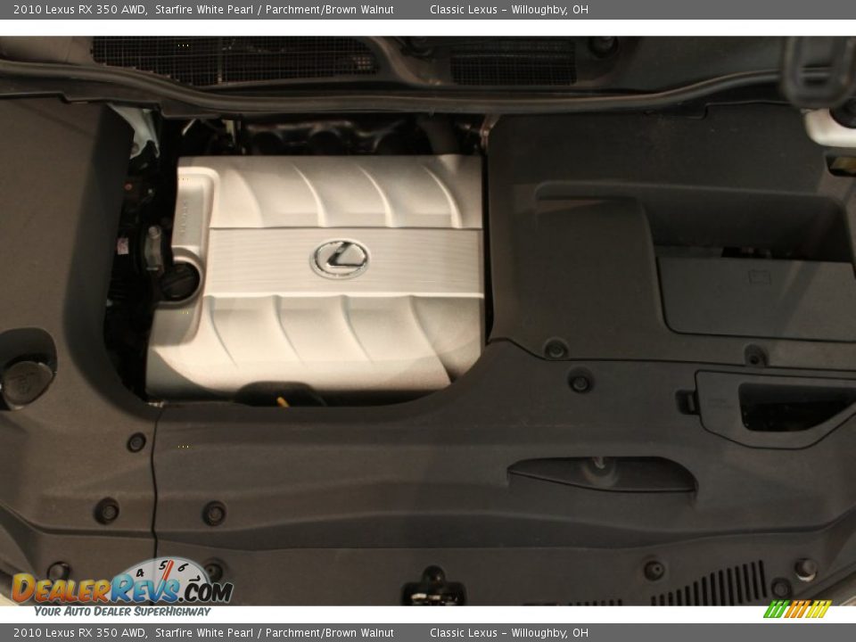 2010 Lexus RX 350 AWD Starfire White Pearl / Parchment/Brown Walnut Photo #30