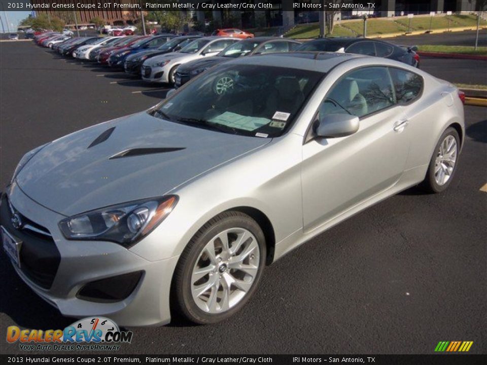 2013 Hyundai Genesis Coupe 2.0T Premium Platinum Metallic / Gray Leather/Gray Cloth Photo #2