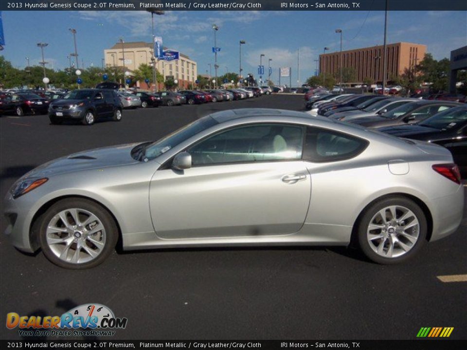 2013 Hyundai Genesis Coupe 2.0T Premium Platinum Metallic / Gray Leather/Gray Cloth Photo #4