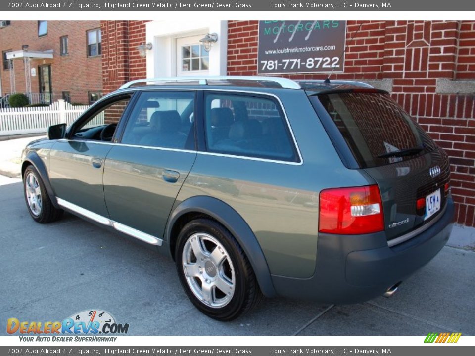 2002 Audi Allroad 2.7T quattro Highland Green Metallic / Fern Green/Desert Grass Photo #11