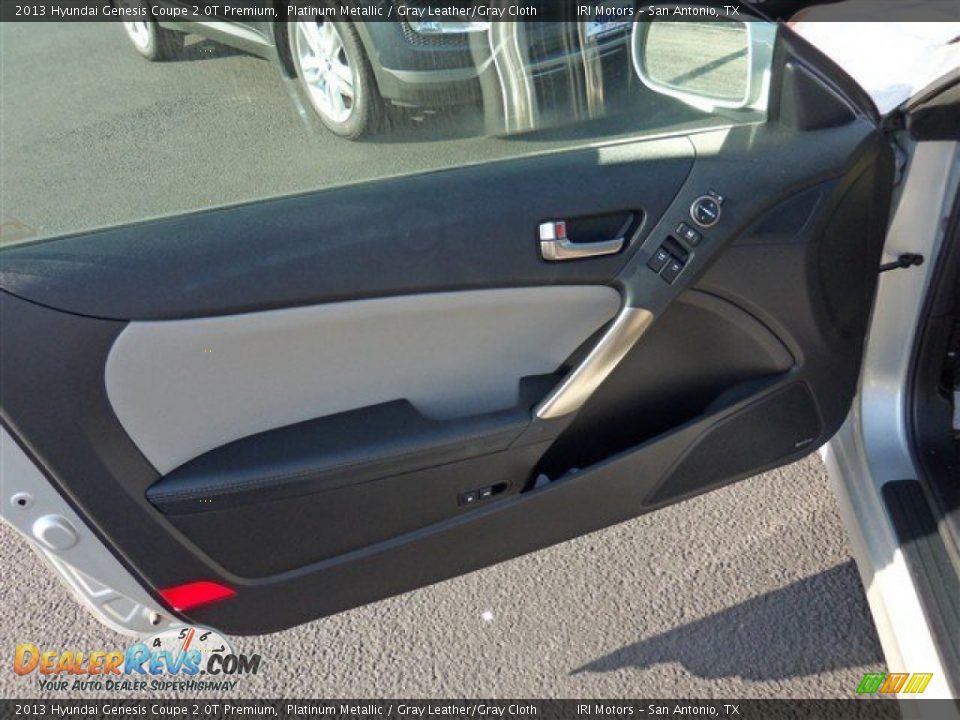2013 Hyundai Genesis Coupe 2.0T Premium Platinum Metallic / Gray Leather/Gray Cloth Photo #9