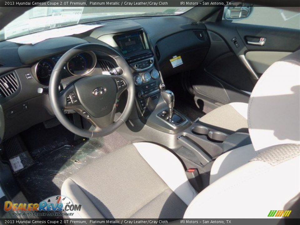 2013 Hyundai Genesis Coupe 2.0T Premium Platinum Metallic / Gray Leather/Gray Cloth Photo #10