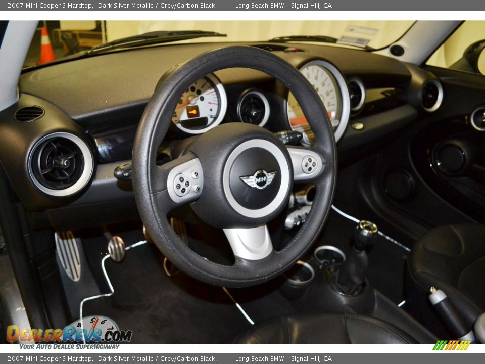 2007 Mini Cooper S Hardtop Dark Silver Metallic / Grey/Carbon Black Photo #9