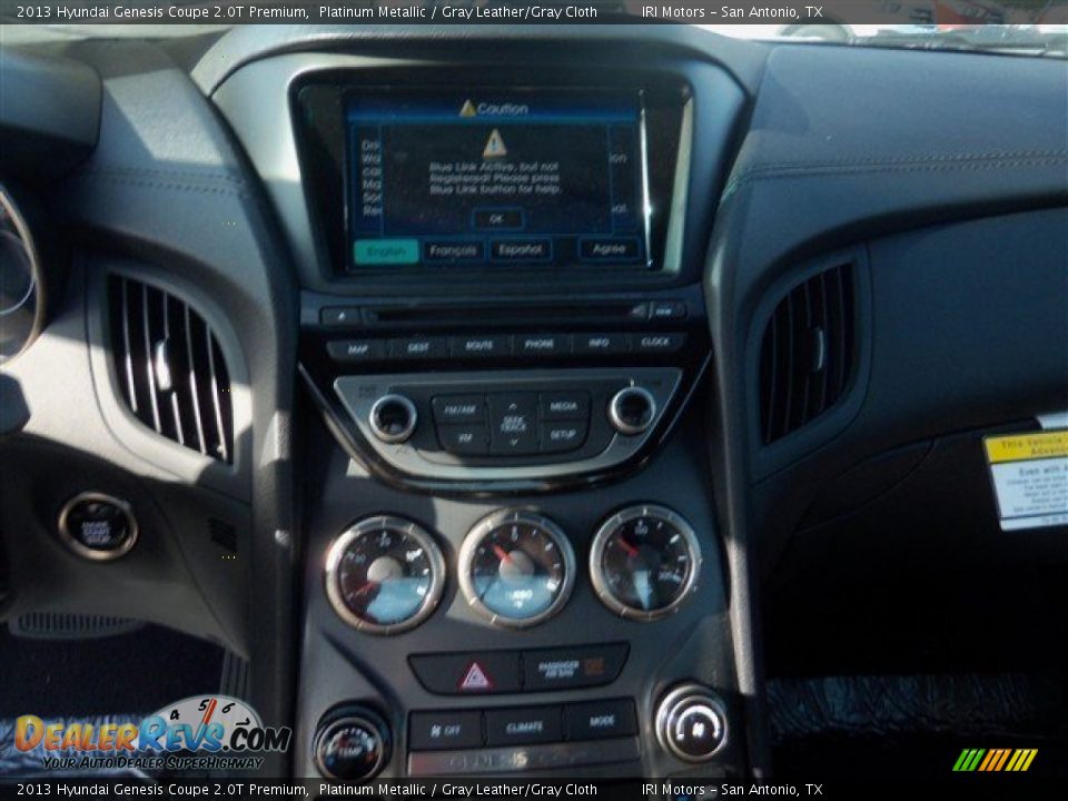 2013 Hyundai Genesis Coupe 2.0T Premium Platinum Metallic / Gray Leather/Gray Cloth Photo #14
