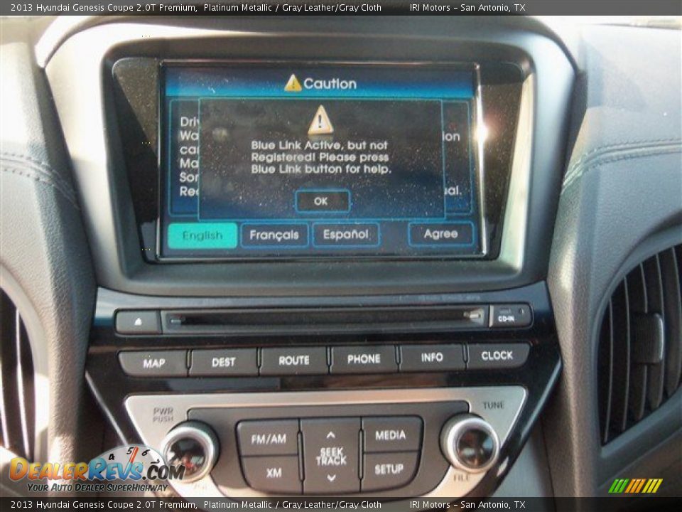2013 Hyundai Genesis Coupe 2.0T Premium Platinum Metallic / Gray Leather/Gray Cloth Photo #16