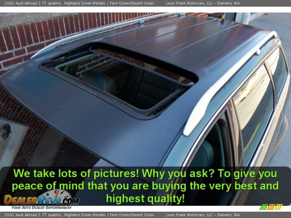 2002 Audi Allroad 2.7T quattro Highland Green Metallic / Fern Green/Desert Grass Photo #25