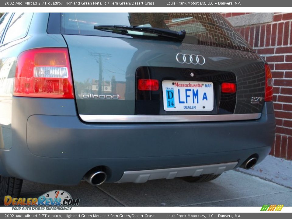2002 Audi Allroad 2.7T quattro Highland Green Metallic / Fern Green/Desert Grass Photo #31