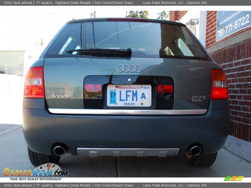 2002 Audi Allroad 2.7T quattro Highland Green Metallic / Fern Green/Desert Grass Photo #32