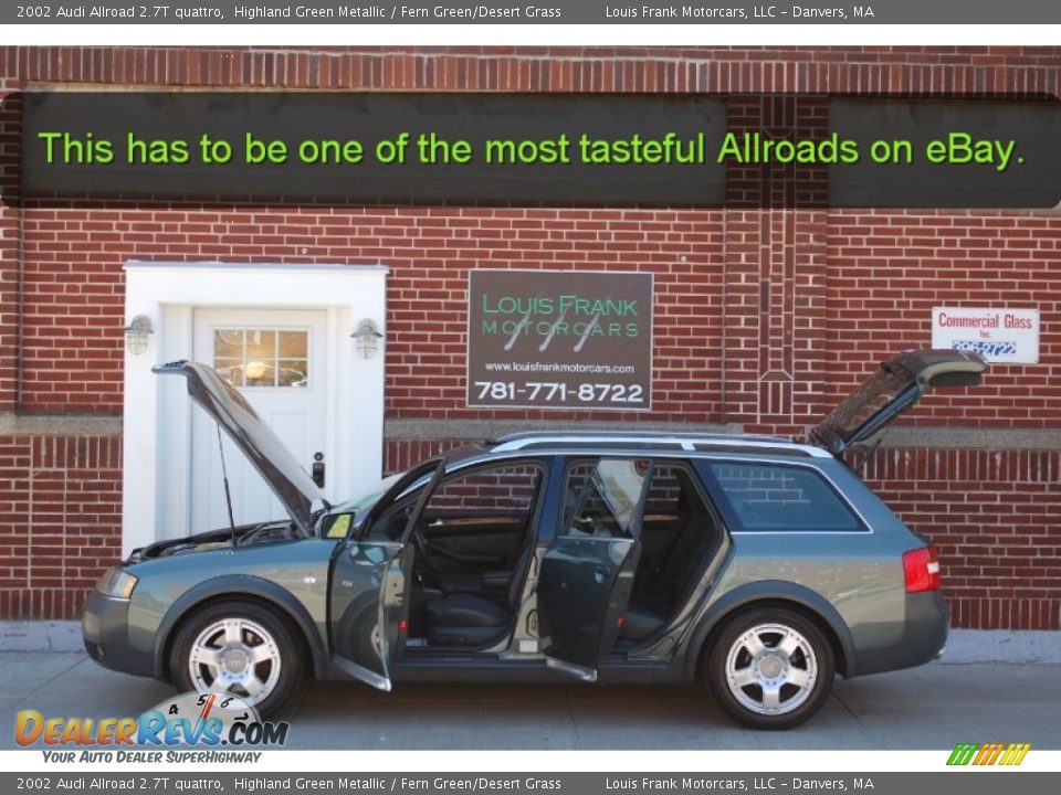 2002 Audi Allroad 2.7T quattro Highland Green Metallic / Fern Green/Desert Grass Photo #34