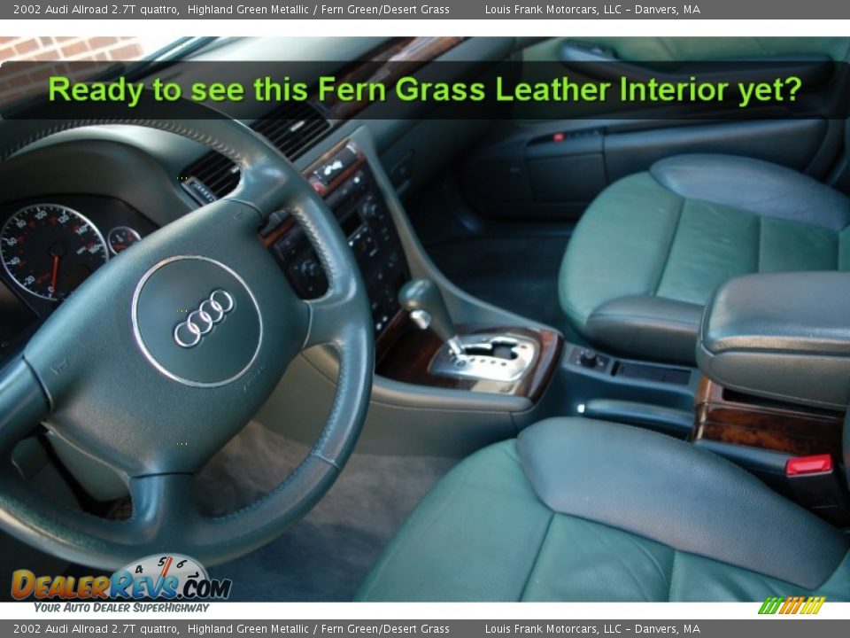 2002 Audi Allroad 2.7T quattro Highland Green Metallic / Fern Green/Desert Grass Photo #36