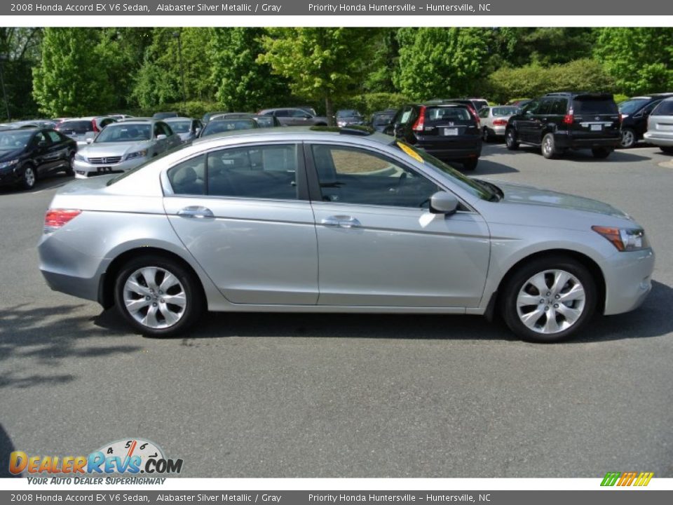 Alabaster Silver Metallic 2008 Honda Accord EX V6 Sedan Photo #6
