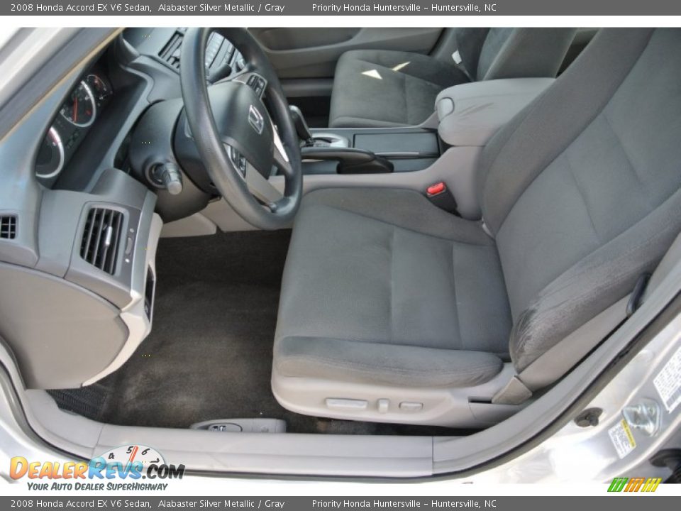 2008 Honda Accord EX V6 Sedan Alabaster Silver Metallic / Gray Photo #8