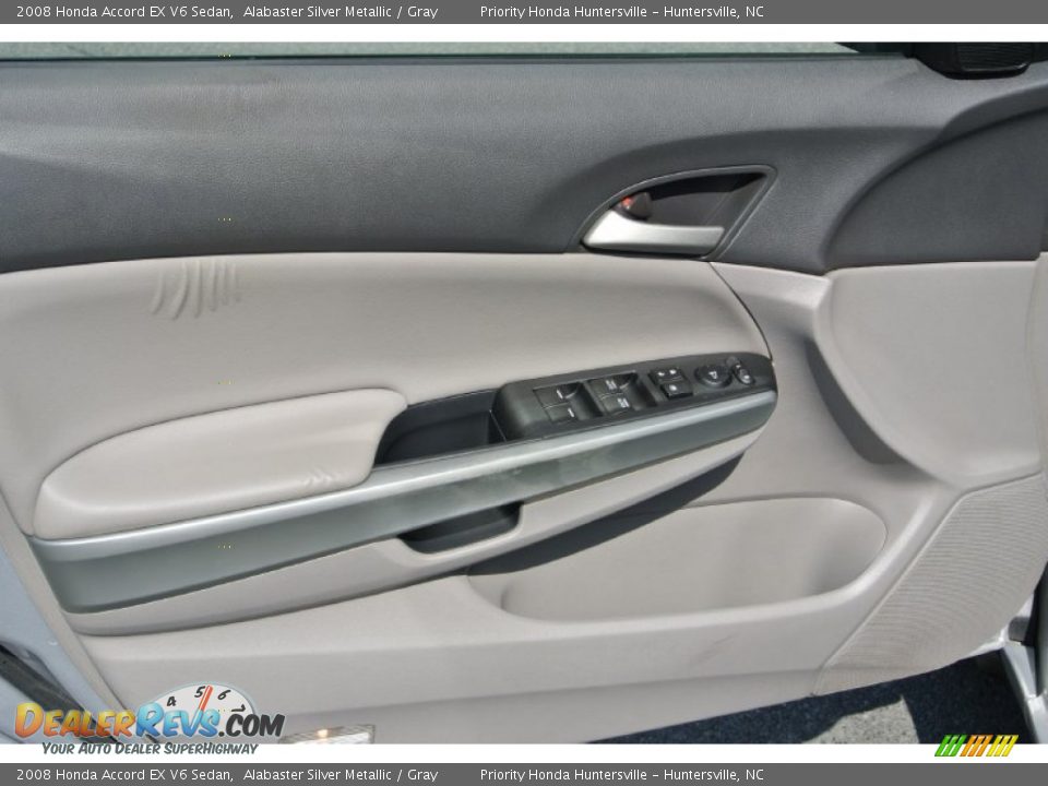 2008 Honda Accord EX V6 Sedan Alabaster Silver Metallic / Gray Photo #10