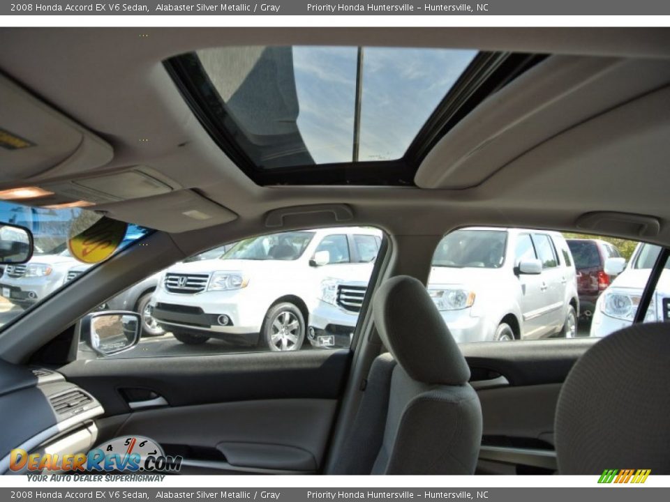 2008 Honda Accord EX V6 Sedan Alabaster Silver Metallic / Gray Photo #12