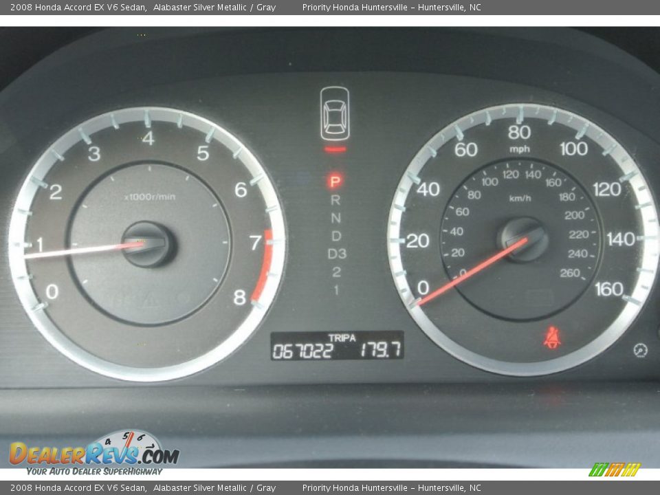 2008 Honda Accord EX V6 Sedan Gauges Photo #16