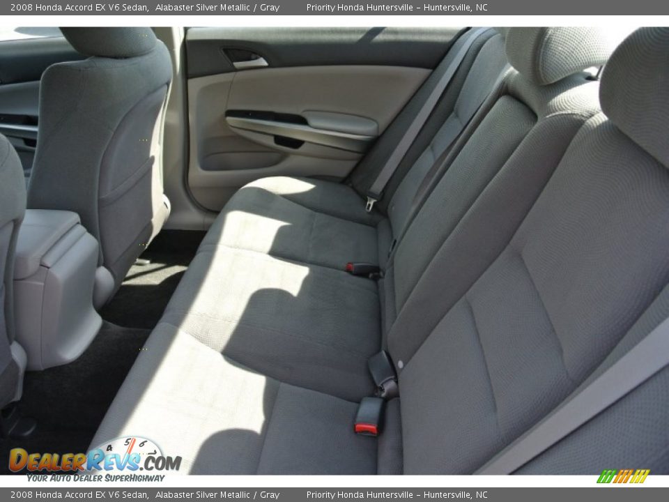 2008 Honda Accord EX V6 Sedan Alabaster Silver Metallic / Gray Photo #17