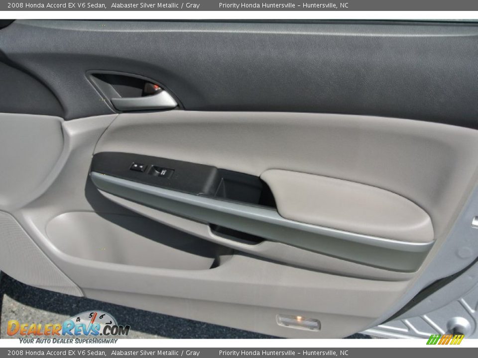 2008 Honda Accord EX V6 Sedan Alabaster Silver Metallic / Gray Photo #21