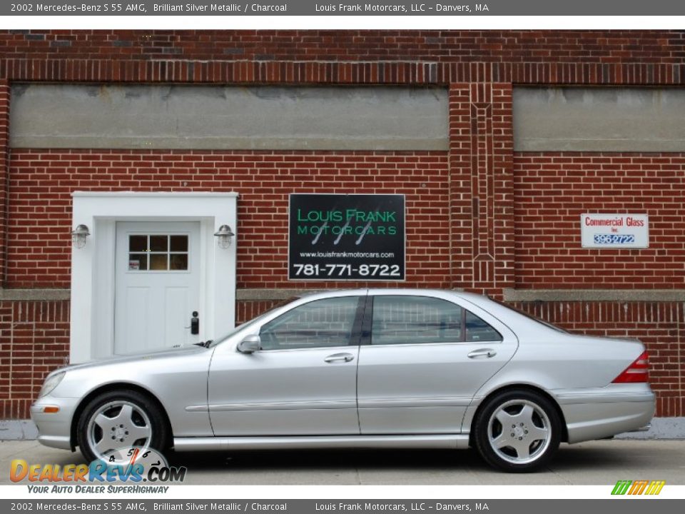 2002 Mercedes-Benz S 55 AMG Brilliant Silver Metallic / Charcoal Photo #1