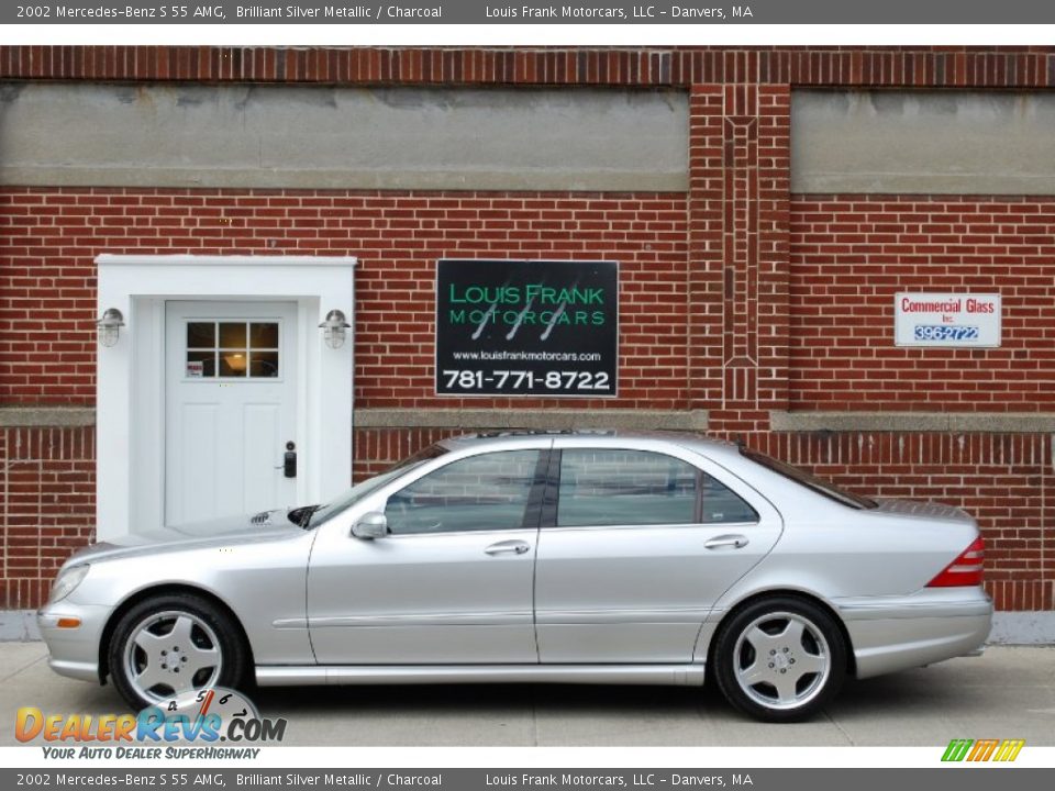 2002 Mercedes-Benz S 55 AMG Brilliant Silver Metallic / Charcoal Photo #2