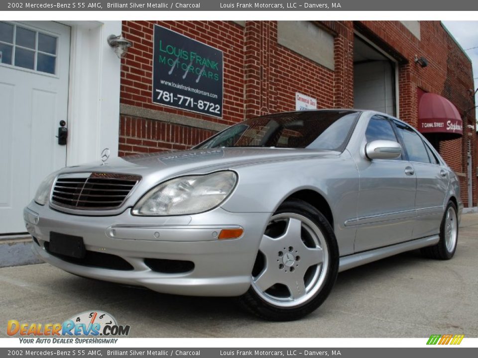 2002 Mercedes-Benz S 55 AMG Brilliant Silver Metallic / Charcoal Photo #23