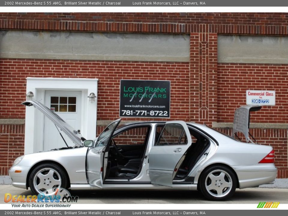 2002 Mercedes-Benz S 55 AMG Brilliant Silver Metallic / Charcoal Photo #35