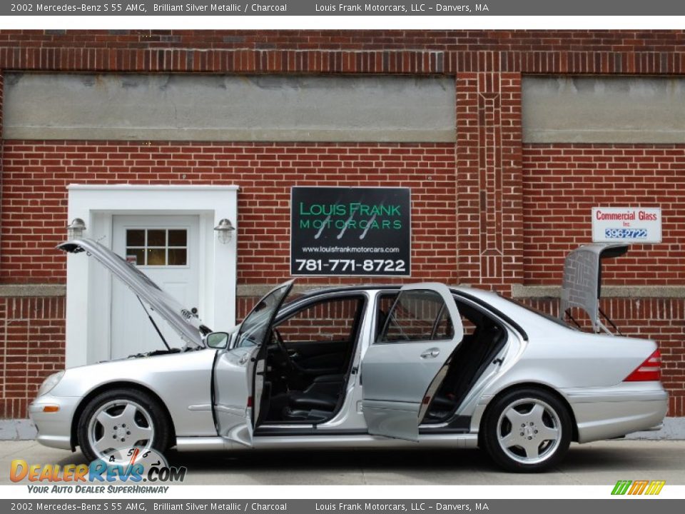 2002 Mercedes-Benz S 55 AMG Brilliant Silver Metallic / Charcoal Photo #36