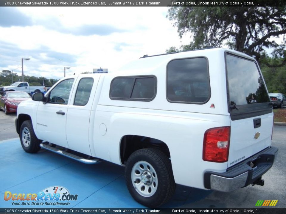 2008 Chevrolet Silverado 1500 Work Truck Extended Cab Summit White / Dark Titanium Photo #3