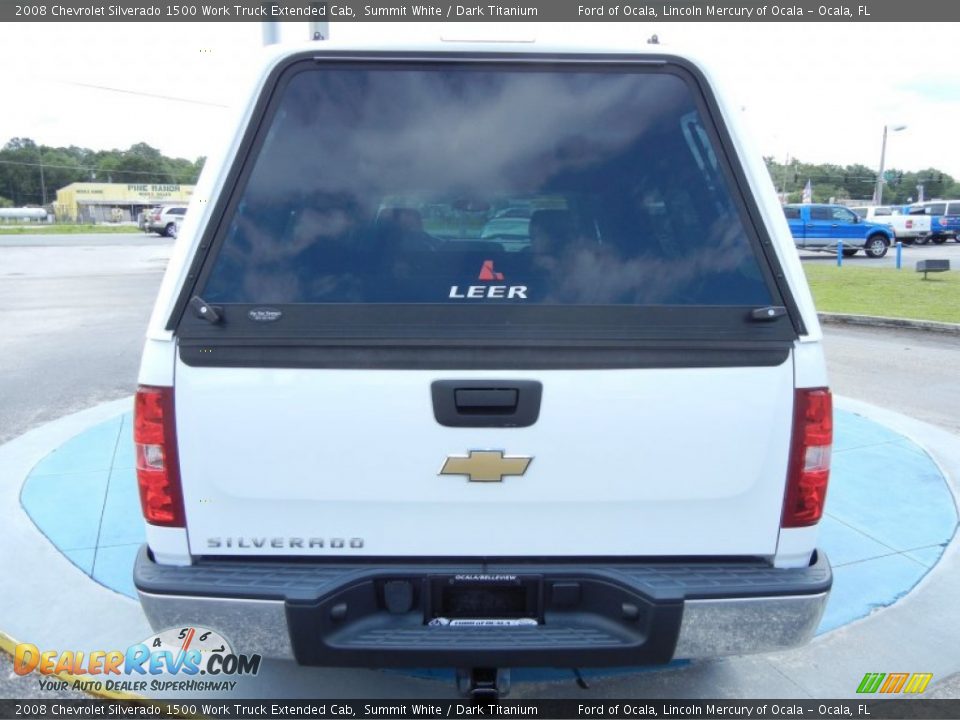 2008 Chevrolet Silverado 1500 Work Truck Extended Cab Summit White / Dark Titanium Photo #4