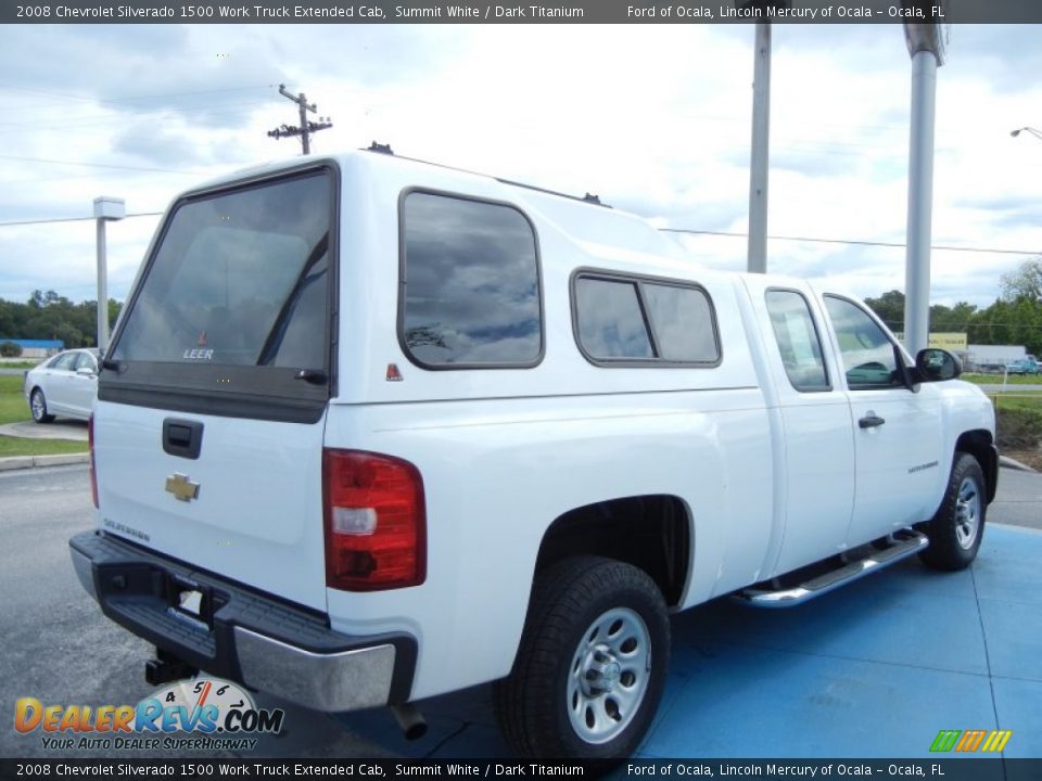 2008 Chevrolet Silverado 1500 Work Truck Extended Cab Summit White / Dark Titanium Photo #5