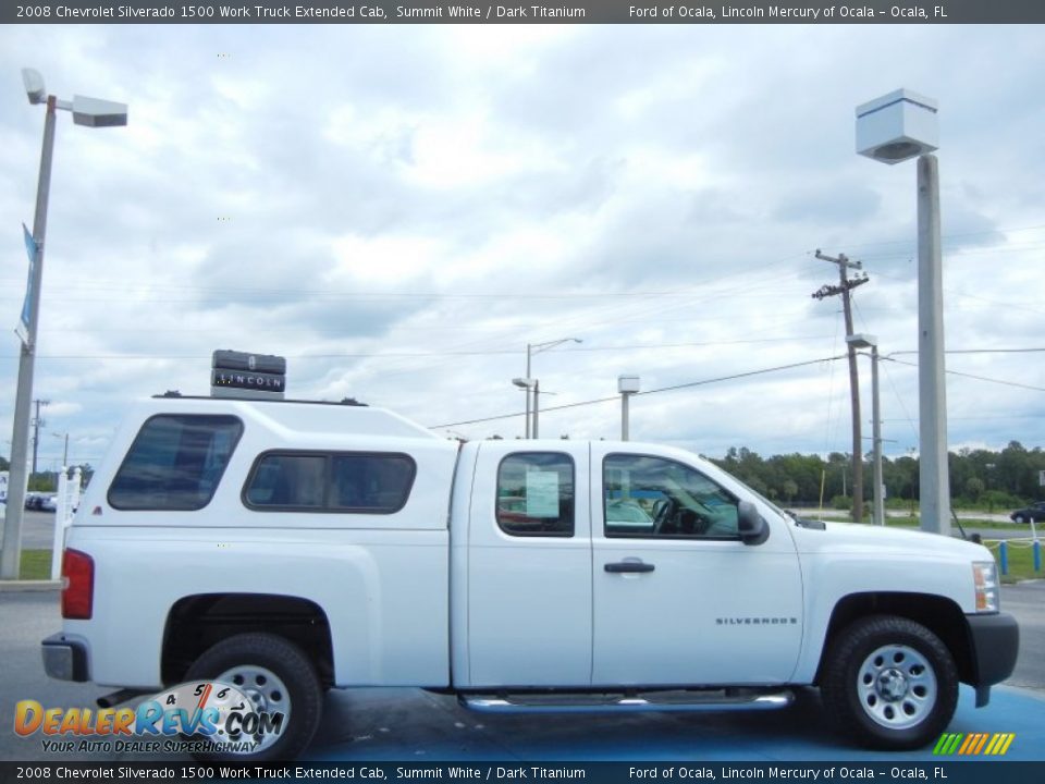 2008 Chevrolet Silverado 1500 Work Truck Extended Cab Summit White / Dark Titanium Photo #6