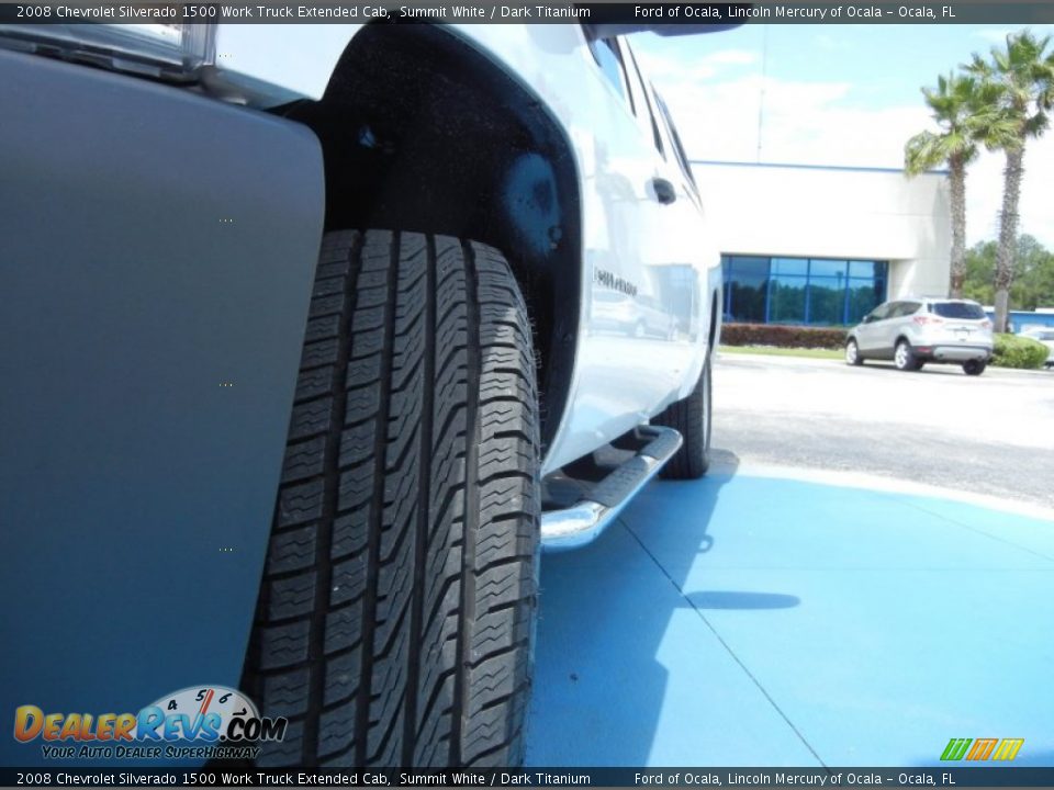 2008 Chevrolet Silverado 1500 Work Truck Extended Cab Summit White / Dark Titanium Photo #12