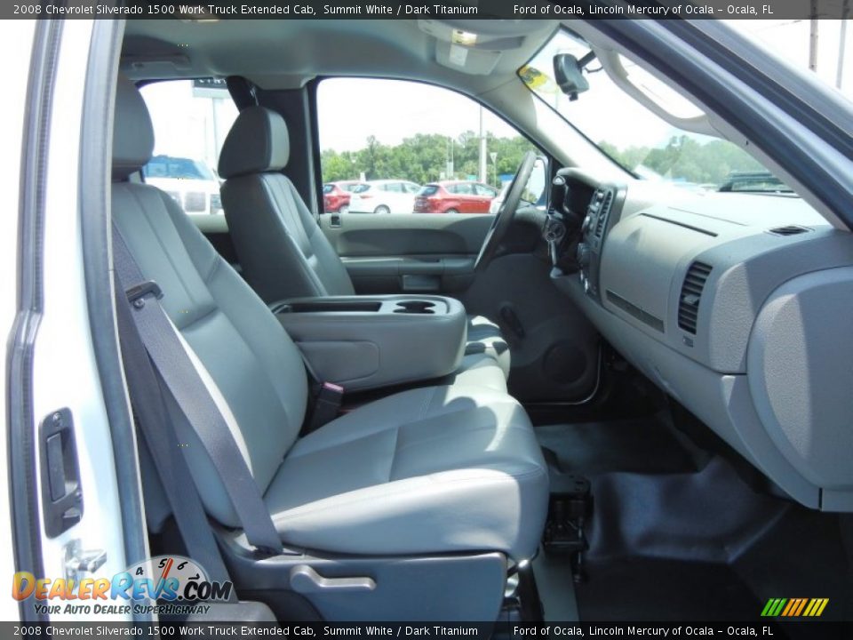 2008 Chevrolet Silverado 1500 Work Truck Extended Cab Summit White / Dark Titanium Photo #17