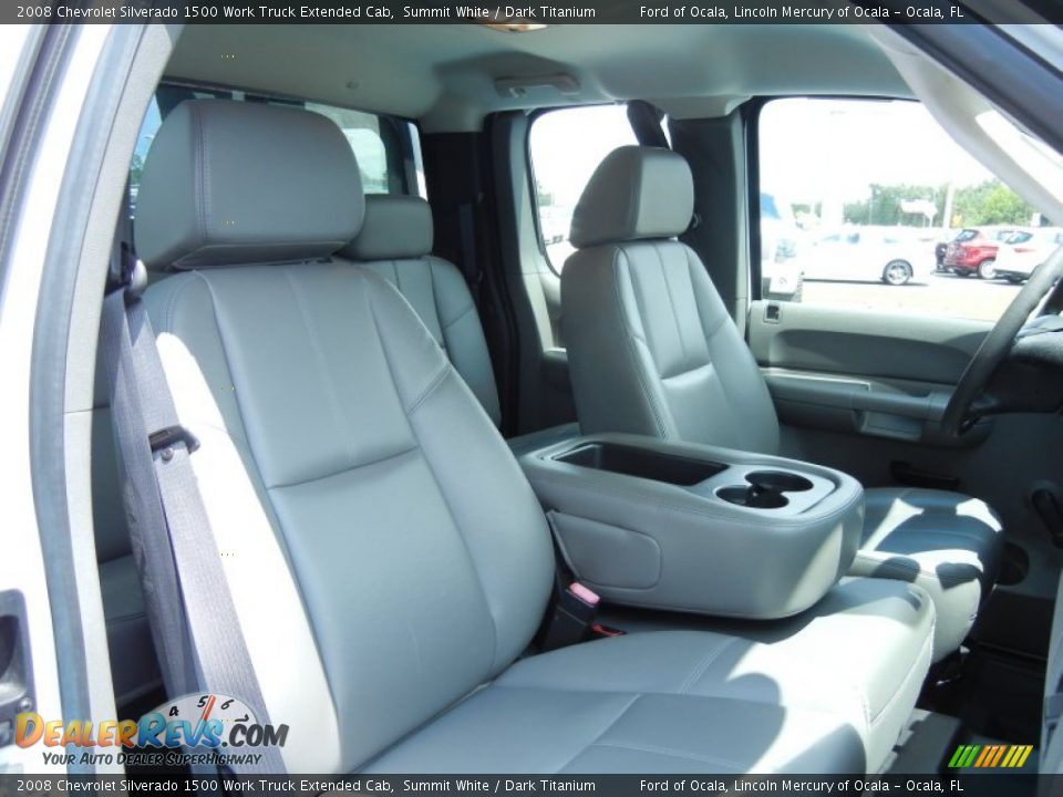 2008 Chevrolet Silverado 1500 Work Truck Extended Cab Summit White / Dark Titanium Photo #18