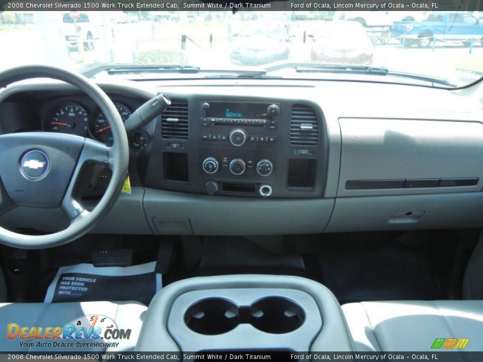 2008 Chevrolet Silverado 1500 Work Truck Extended Cab Summit White / Dark Titanium Photo #19
