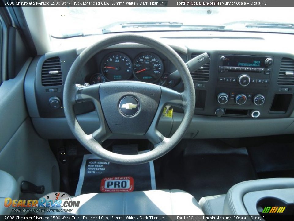 2008 Chevrolet Silverado 1500 Work Truck Extended Cab Summit White / Dark Titanium Photo #20