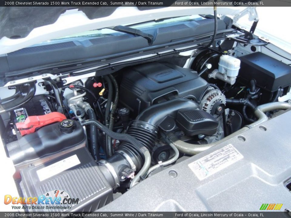 2008 Chevrolet Silverado 1500 Work Truck Extended Cab Summit White / Dark Titanium Photo #23