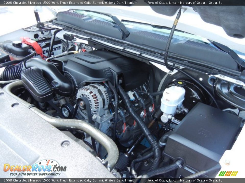 2008 Chevrolet Silverado 1500 Work Truck Extended Cab Summit White / Dark Titanium Photo #24