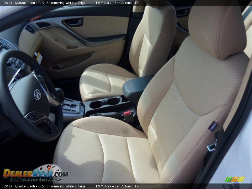 2013 Hyundai Elantra GLS Shimmering White / Beige Photo #9